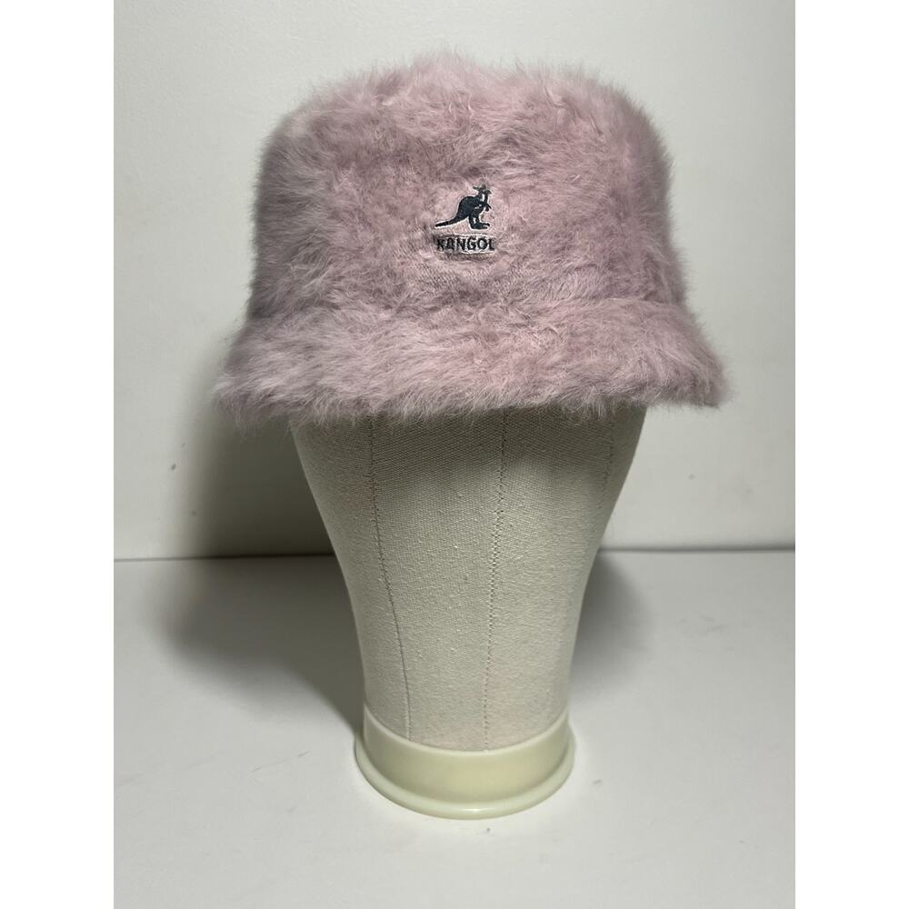 Kangol Women's EUC Pale Pink Angora Blend Fugora Bin Bucket Hat Size Large